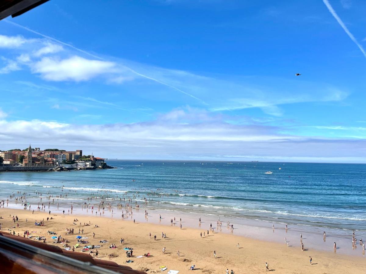 Atico Primera Linea Playa De San Lorenzo Gijon Luaran gambar